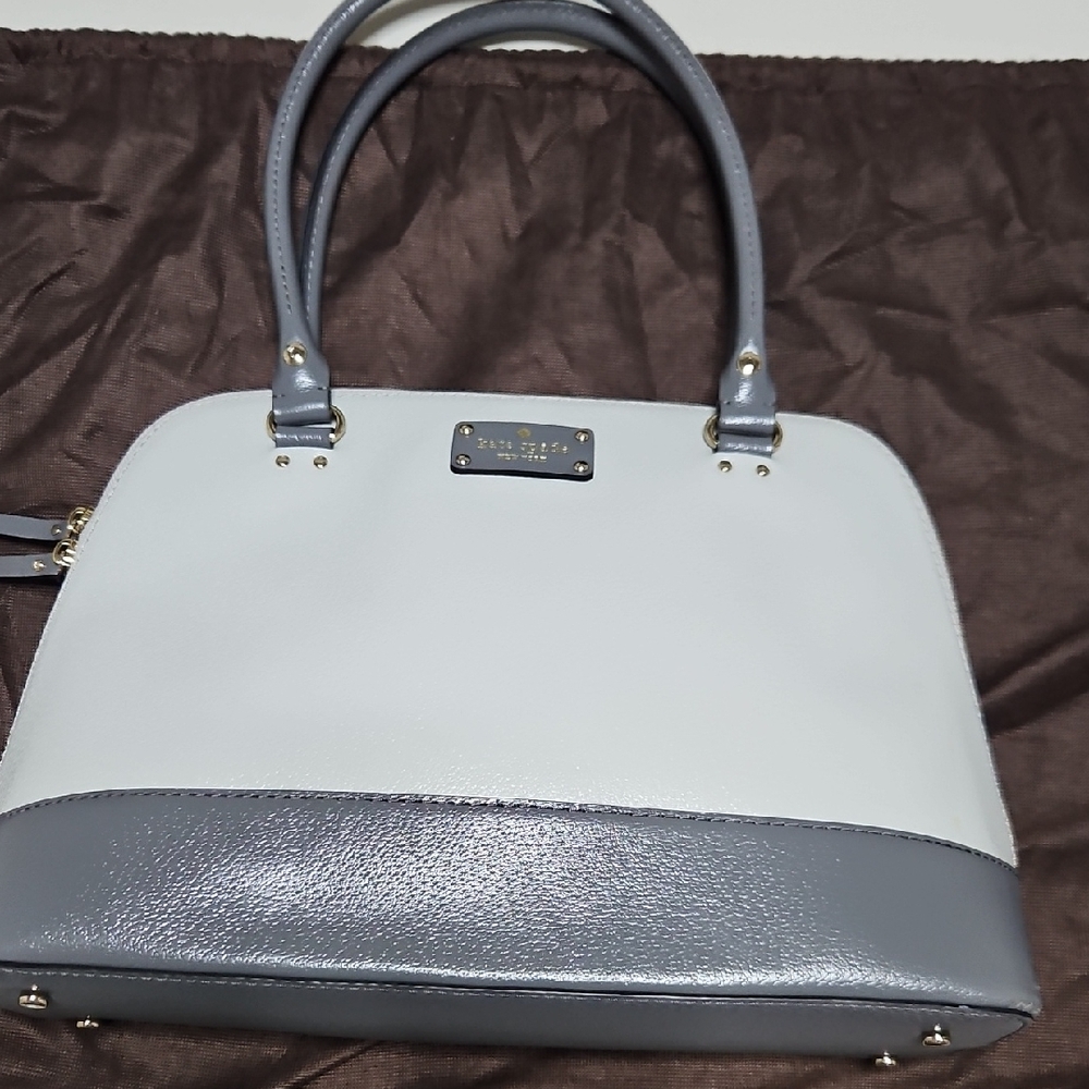 Kate Spade Wellesley Rachelle Two Tone Gray Satchel